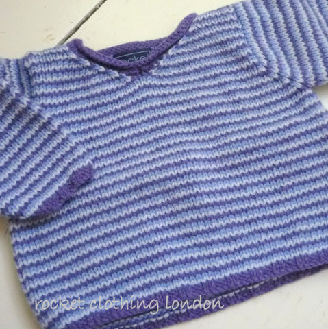 Baby Boys Sweater Multi Stripe by Linda Whaley - Digital Version