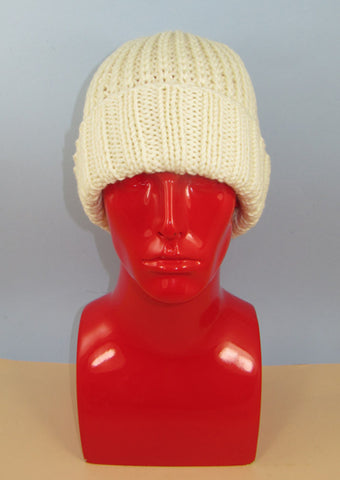 Chunky 2x2 Rib Cuff Fishermans Rib Beanie Hat by MadMonkeyKnits (954) - Digital Version