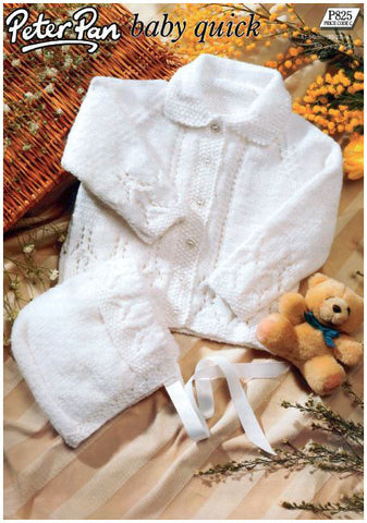 Baby's Coat and Bonnet in Peter Pan Baby Quick (P825) Digital Version