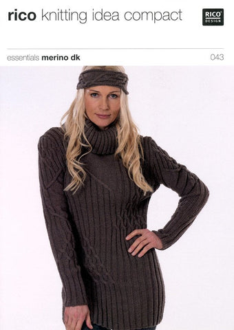 Sweater with Cable Pattern in Rico Design Essentials Merino DK (043)
