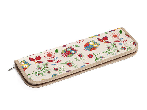 Hobby and Gift Wooden Knitting Needle Set - 35cm (Set of 10 Pairs) - Owl Print