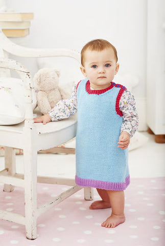 Dress and Pinafore in Deramores Baby DK (1020) - Digital Version