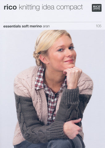 Cabled Cardigan in Rico Design Essentials Soft Merino Aran (105)