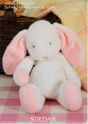 Flopsy the Bunny in Sirdar Snuggly Snowflake with Free Pattern