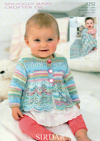 Cardigan and Blanket in Sirdar Snuggly Baby Crofter DK (1252)