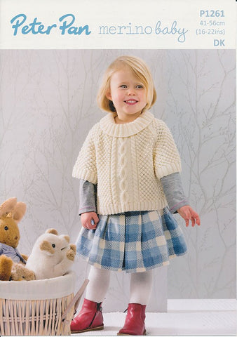 Poncho Sweater in Peter Pan Merino DK (P1261)