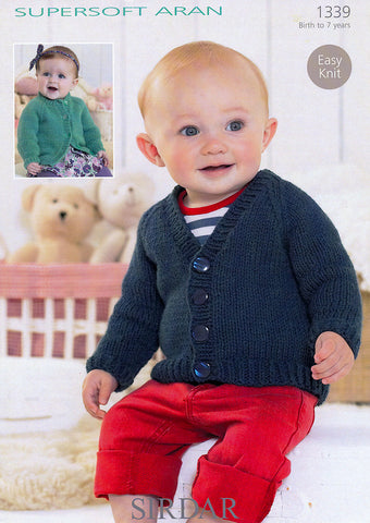 Cardigans in Sirdar Supersoft Aran (1339)