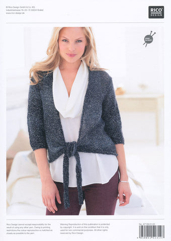 Tie Front Cardigans in Rico Design Creative Reflection DK (139)