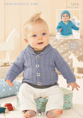 Cardigans and Hat in Sirdar Snuggly DK (1419)