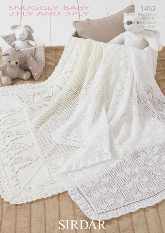 Shawls in Sirdar Snuggly 2 Ply and 3 Ply (1452)