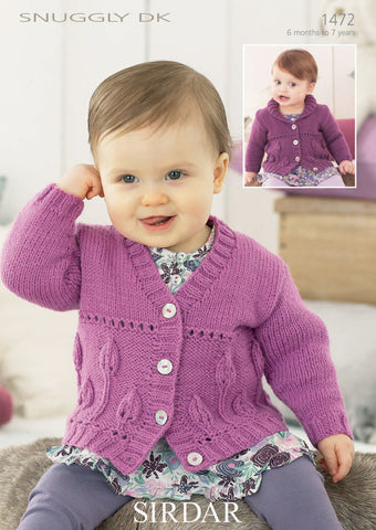 Girl's Cardigans In Sirdar Snuggly DK (1472)