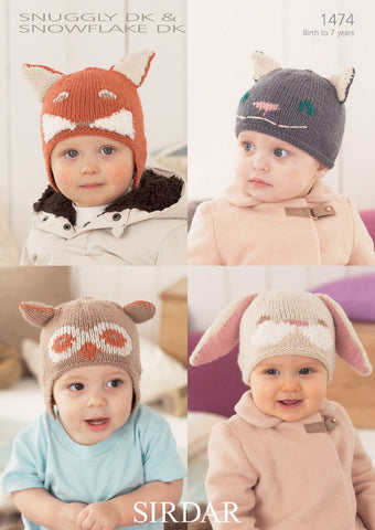 Hats And Helmets In Sirdar Snuggly DK And Sirdar Snowflake DK (1474)