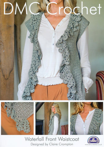 DMC Crochet Waterfall Front Waistcoat (14928L/2)