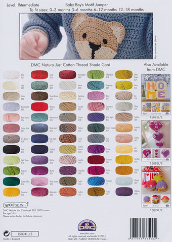 DMC Crochet Baby Boy's Motif Jumper (15094L/2)
