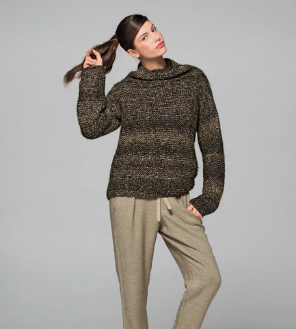 Large High Neck Sweater in Bergere de France Blizzard (702.71)