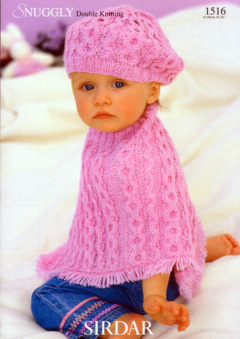 Poncho and Beret in Sirdar Snuggly DK (1516)