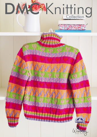 Colourful Jumper in DMC Woolly (15201L/2)