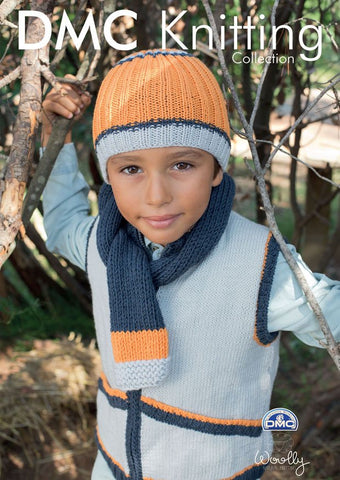 Boy's Tank Top, Hat and Scarf in DMC Woolly (15294L/2)
