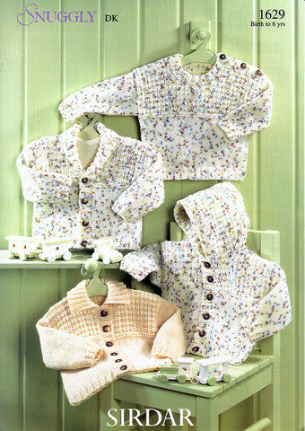 Cardigans and Sweater in Sirdar Snuggly DK (1629)