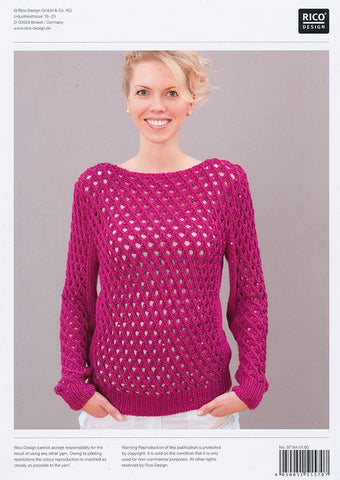 Eyelet Jumper in Rico Design Fashion Romeo Aran and Fashion Julia Aran (164)