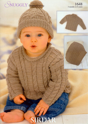 Sweater, Blanket and Hat in Sirdar Snuggly DK (1648)