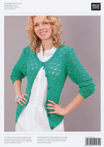 Wavy Drop Stitch Cardigan in Rico Fashion Romeo and Julia Aran (166)