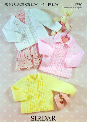 Cardigans in Sirdar Snuggly 4 Ply (1750)