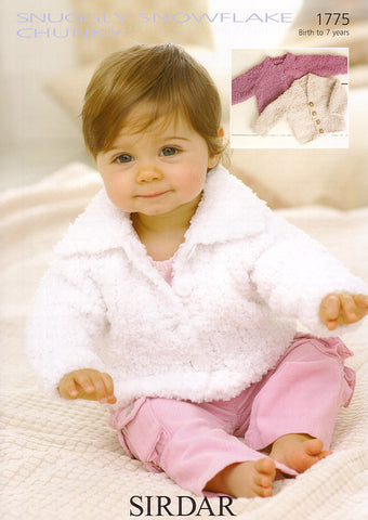 Cardigans in Sirdar Snuggly Snowflake Chunky (1775)