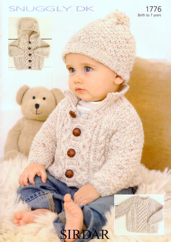 Sweater, Jacket & Hat in Sirdar Snuggly DK (1776)