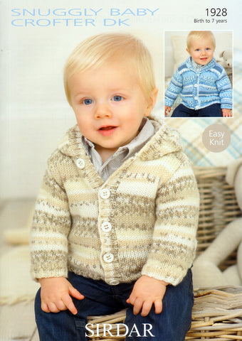 Cardigans in Sirdar Snuggly Baby Crofter DK (1928)