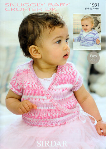 Baby Girls Ballet Cardis in Sirdar Snuggly Baby Crofter DK (1931)