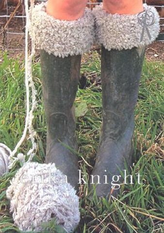Furry Welly Toppers in Erika Knight Fur Wool and Maxi Wool