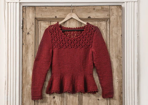 Peplum Jumper in Deramores Vintage Chunky (2009) Digital Version