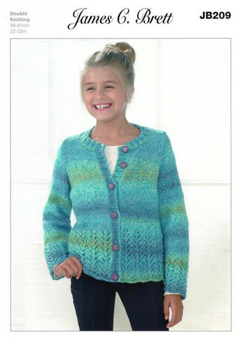 Cardigan in James C. Brett Marble DK (JB209)