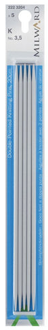 Milward Double Point Knitting Needles (Aluminium) - 20cm (set of 5)