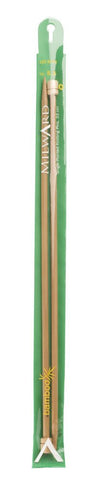 Milward Single Point Knitting Needles (Bamboo) - 33cm (Pair)