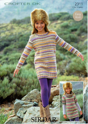 Sweater Dresses in Sirdar Crofter DK (2311)