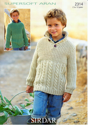 Sweaters in Sirdar Supersoft Aran (2314)