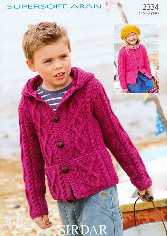 Cardigans in Sirdar Supersoft Aran (2334)