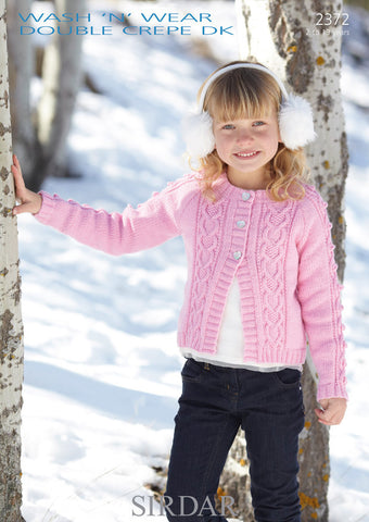 Cardigan in Sirdar Wash 'n' Wear Double Crepe DK (2372)
