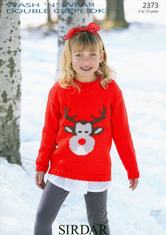 Reindeer Sweater in Sirdar Wash 'n' Wear Double Crepe DK (2373)