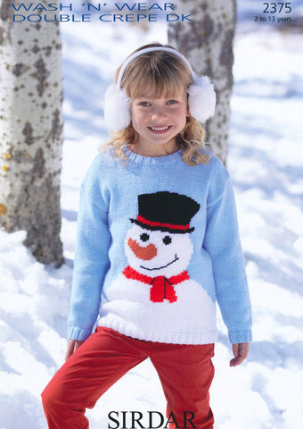 Snowman Sweater in Sirdar Wash 'n' Wear Double Crepe DK (2375)