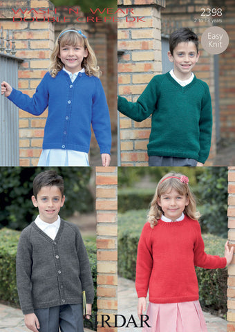 Sweaters and Cardigans In Sirdar Wash 'N' Wear Double crepe DK (2398)