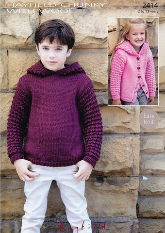 Sweater & Jacket In Hayfield Chunky with Wool (2414)