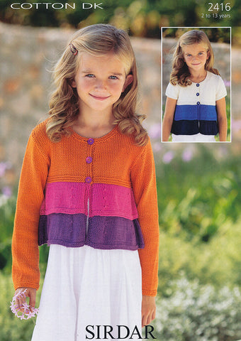 Cardigans in Sirdar Cotton DK (2416)