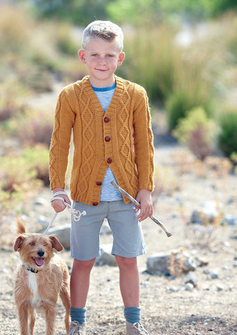 Boys V Neck Cardigan and Waistcoat in Sirdar Supersoft Aran (2435) - Digital Version