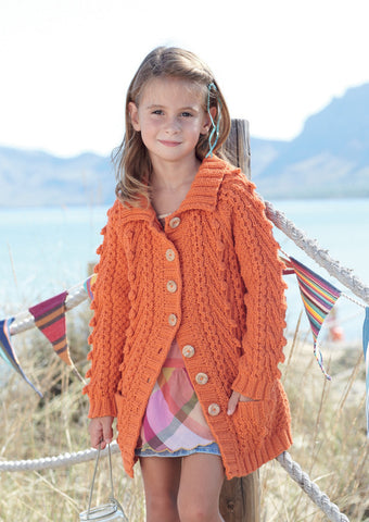 Girls Cable Jacket in Sirdar Supersoft Aran (2453)
