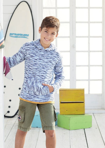 Boys Hooded Sweater and Jacket in Sirdar Snuggly Jolly (2462)