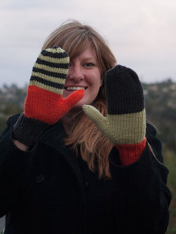 Miss Match Mittens in Ewe Wooly Worsted (256)
