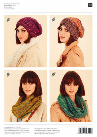 Hats and Snoods in Rico Design Fashion Flame (279)